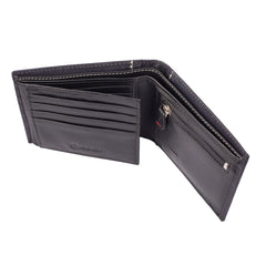 ARCADIOMen's Wallet Navy Diamond Decor Diamond Stitch Leather Wallet for Unique Birthday Anniversary Gift for Men Boy Love Husband Employees Clients