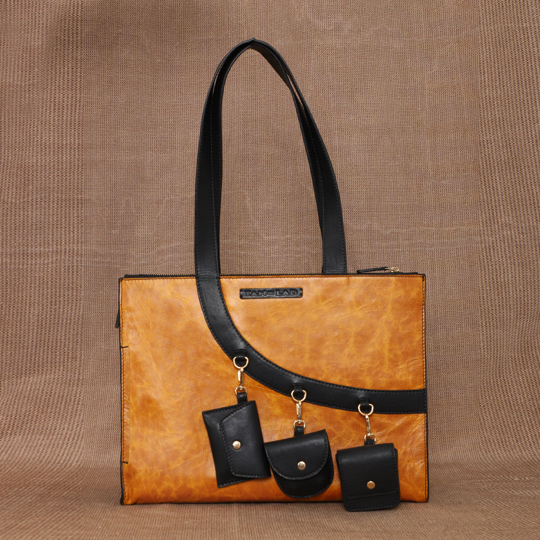 TAN LAD  Wide Monica - Butterscotch Crunch with Charcoal