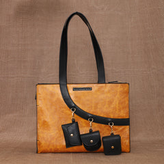 TAN LAD  Wide Monica - Butterscotch Crunch with Charcoal