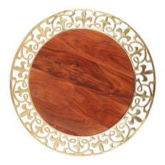 De Maison Decor Timber's aurum Side Table Regnum - Wooden Brown