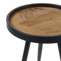 De Maison Decor Dune Round Large Side Table - Brown