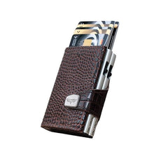 Tru Virtu 27104000204 Double Wallet Brown Animal Effect Pattern Double Wallet