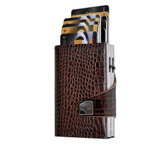 Tru Virtu 27104000204 Double Wallet Brown Animal Effect Pattern Double Wallet