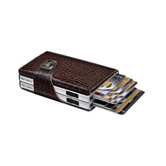Tru Virtu 27104000204 Double Wallet Brown Animal Effect Pattern Double Wallet