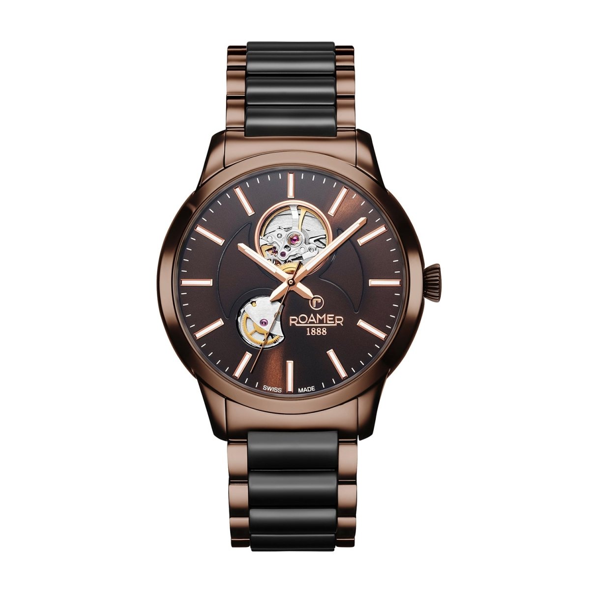 ROAMER C-Line Automatic Brown Round Dial Men's Watch- 672661 40 65 60