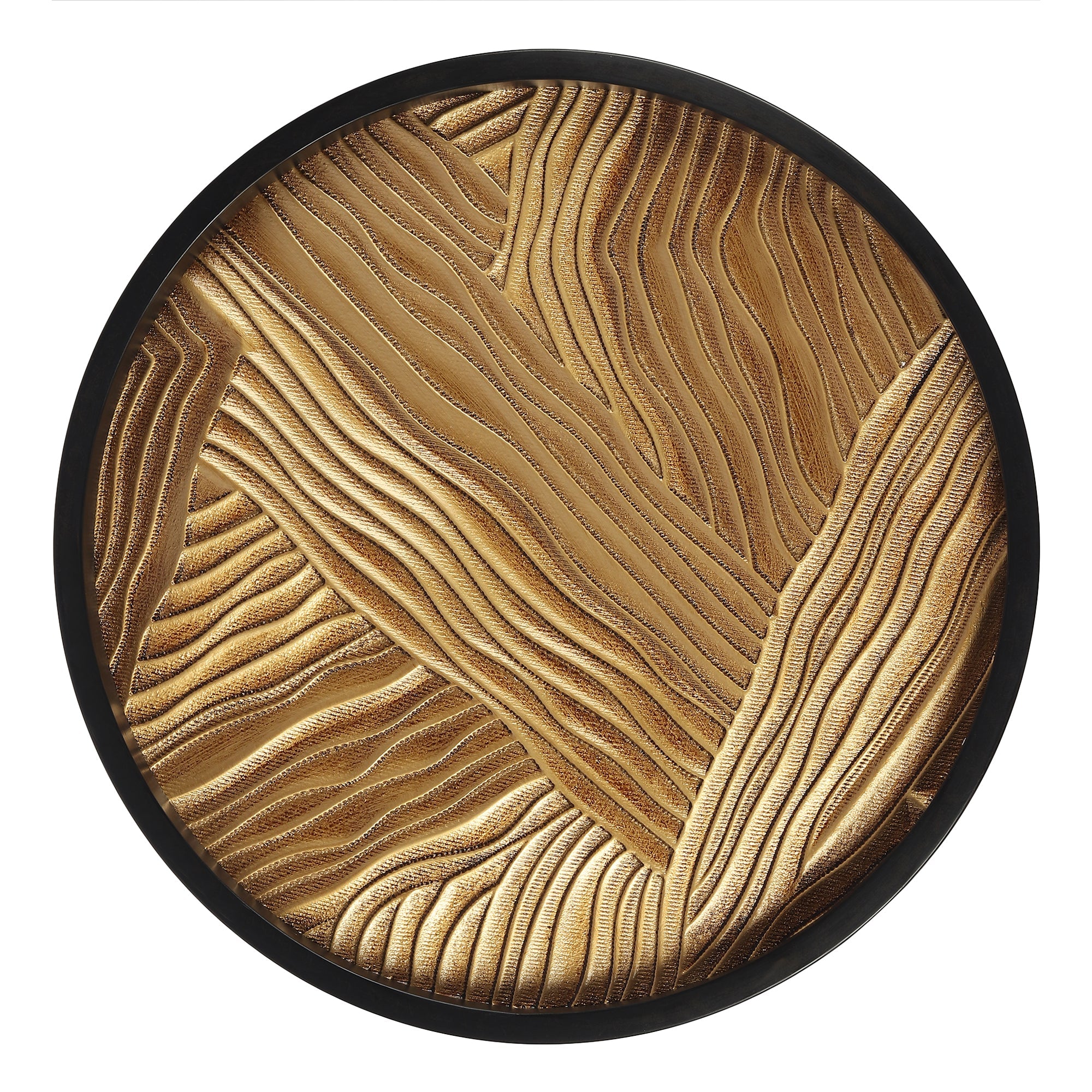 De Maison Decor Round Wooden Side Table Set of 2 -  Black & Brown 