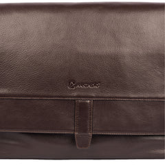 ARCADIO BUSINESS BARON Authentic Indian Leather Laptop Bag/Office Bag/Messenger Bag for Men and Women. Fits Upto 16 inch Laptop.