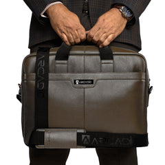 ARCADIO CHARMER Authentic Italian Leather Laptop Bag/Office Bag/Messenger Bag for Men and Women. Fits Upto 16 inch Laptop.