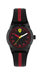 Scuderia Ferrari Red Rev Quartz Black Round Dial Unisex Watch - 860017