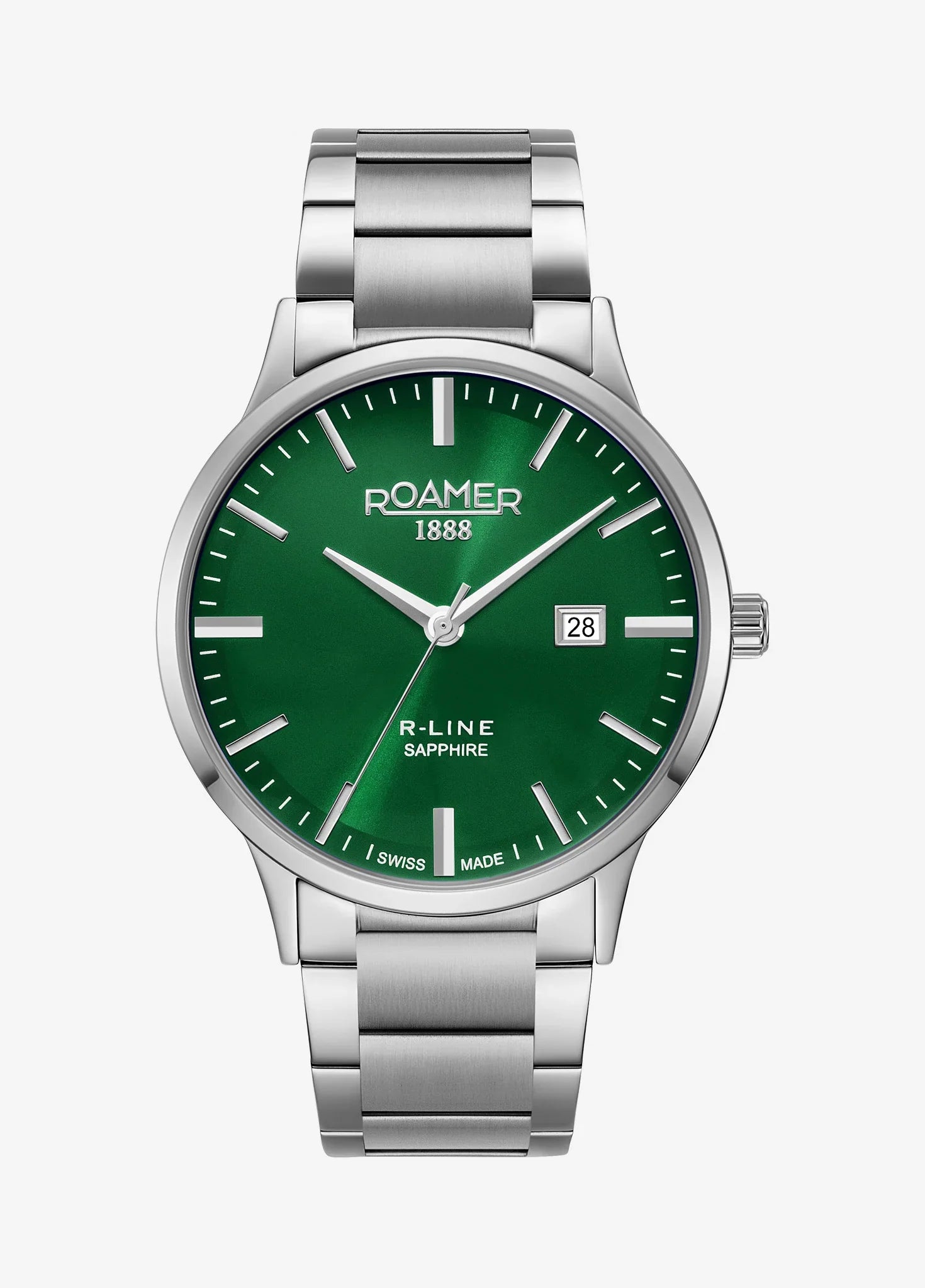 Roamer R-Line Classic Quartz Green Sunray Round Dial Men's Watch - 718833 41 75 20