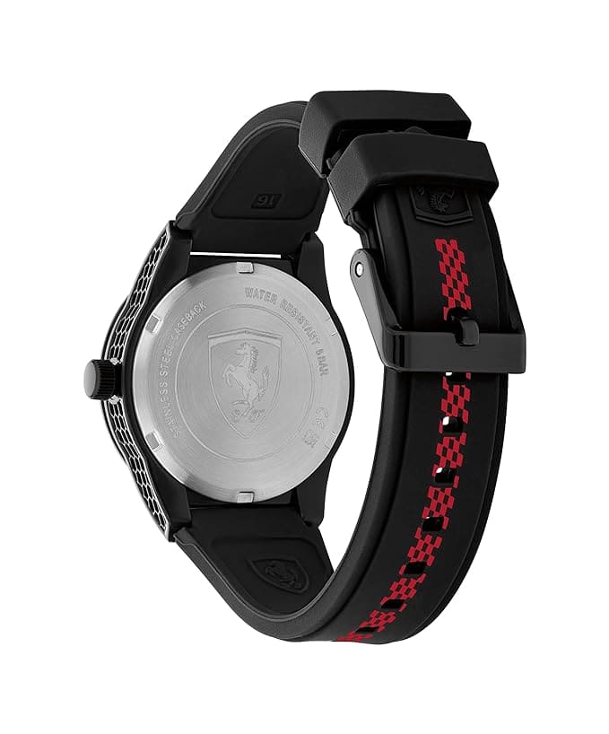 Scuderia Ferrari Red Rev Quartz Black Round Dial Unisex Watch - 860017