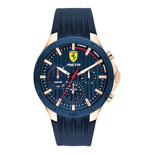 Scuderia Ferrari Pista Multifunction Blue Round Dial Men's Watch - 830883