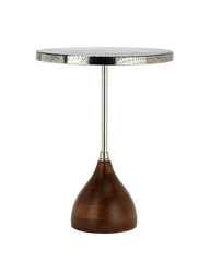 De Maison Decor Viotto Croc Pattern Side Table - Silver