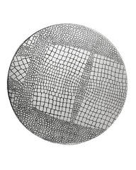 De Maison Decor Viotto Croc Pattern Side Table - Silver