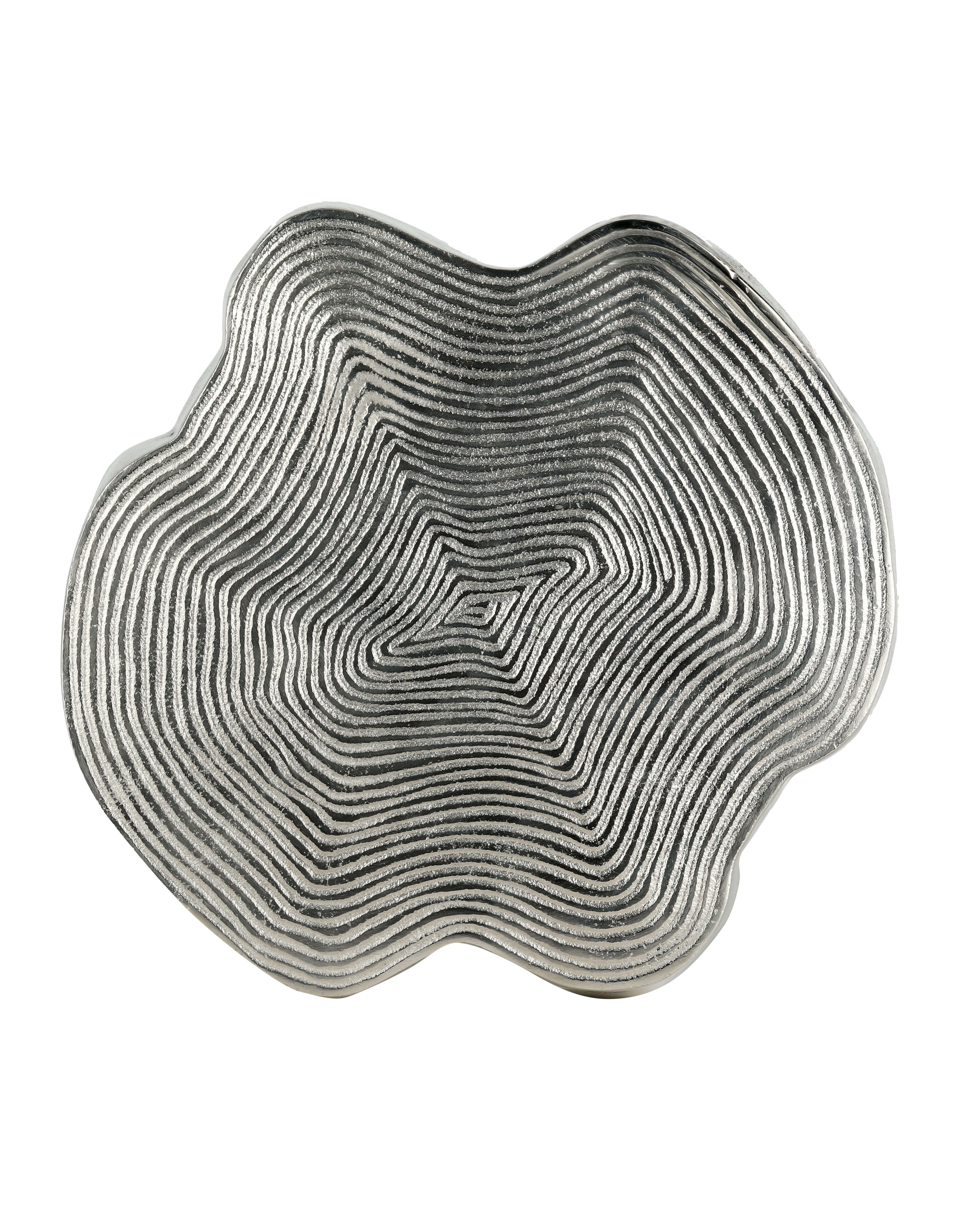 De Maison Decor Sawed Log Side Table - Silver 
