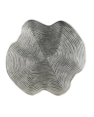 De Maison Decor Sawed Log Side Table - Silver