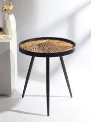 De Maison Decor Dune Round Large Side Table - Brown
