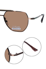 Jodykoes Legacy Metal Square Sunglasses – UV400 Polarized - JK-SG-669835-BROWN
