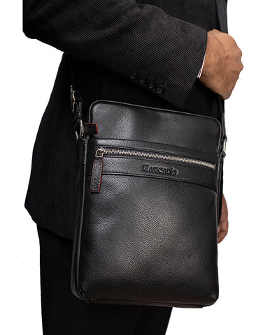ARCADIO BLACK SPADE Cross Body Leather Sling Bag