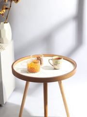 De Maison Decor Marwood Round Large Side Table - White