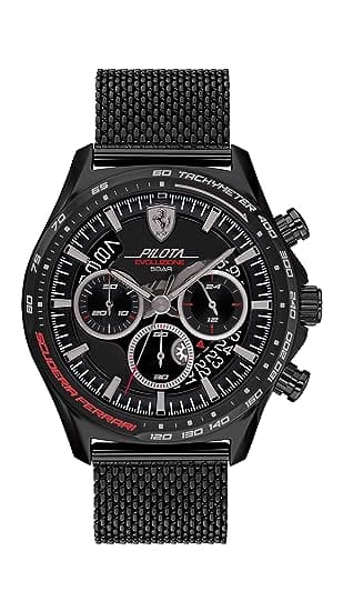 Scuderia Ferrari Pilota Evo Chronograph Black Round Dial Men's Watch - 830827