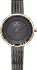 Obaku Lys Granite Solar Solar  Grey Round Dial Women's Watch -  V206LRVJMJ