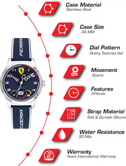 Scuderia Ferrari Pitlane Quartz Blue Round Dial Unisex Watch - 860005