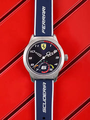 Scuderia Ferrari Pitlane Quartz Blue Round Dial Unisex Watch - 860005