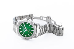 Roamer Deep Sea 200 Analog Green Pattern Round Dial Men's Watch - 860833 41 75 71