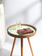 De Maison Decor The Grove wood Medium Side Table - Green