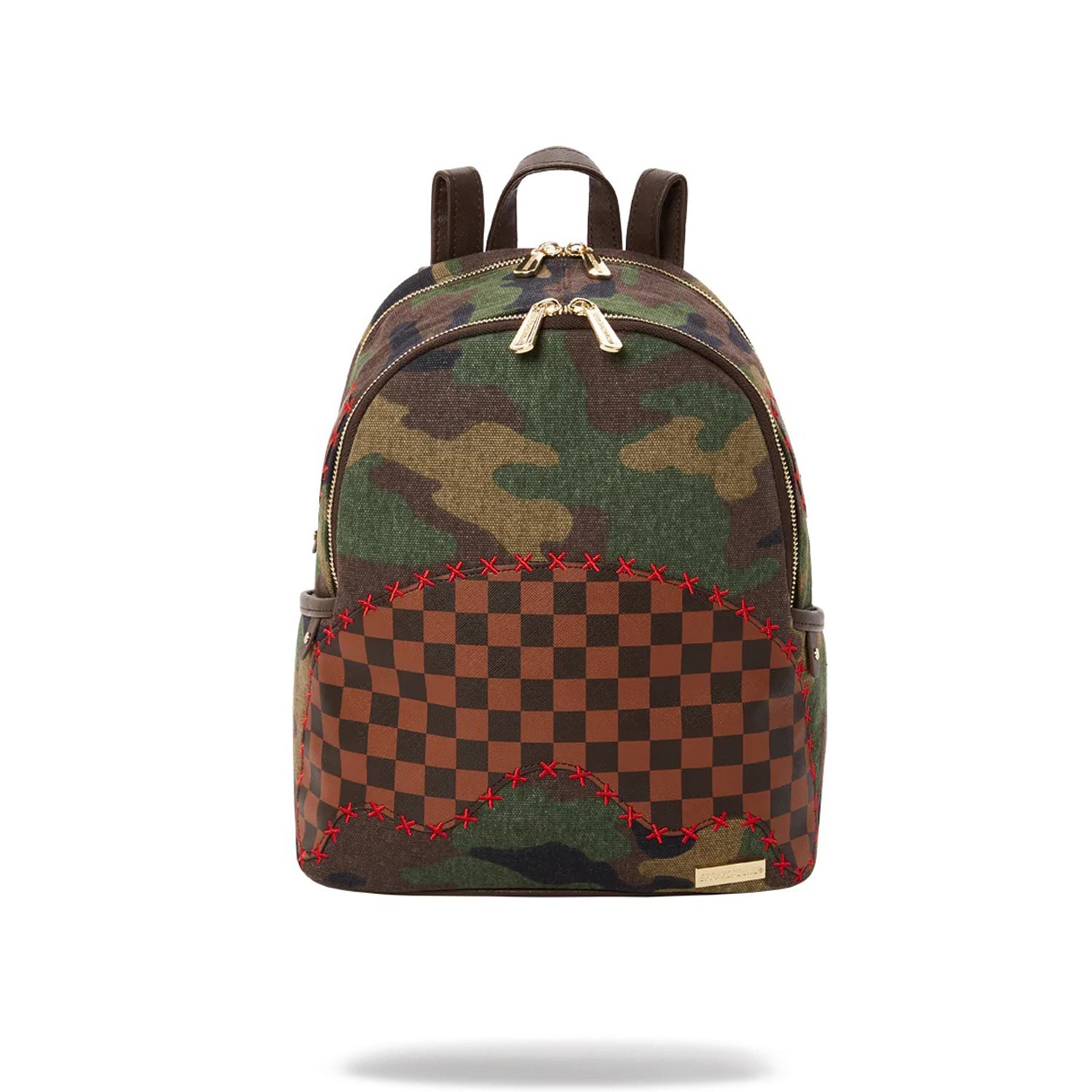Sprayground Limited Edition Camo Shark Shape Check Savage Backpack For Unisex - 910B4320NSZ