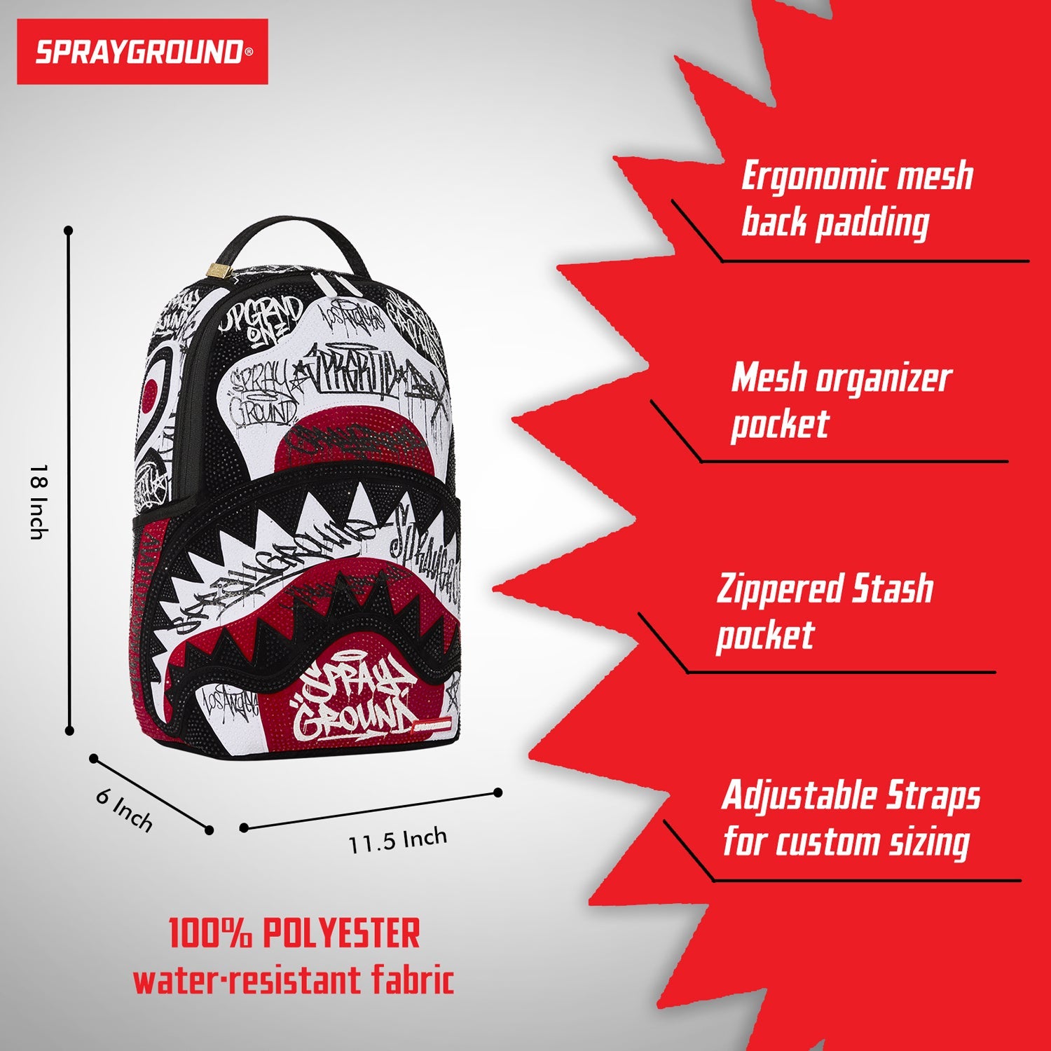 Sprayground Limited Edition Vandal Trinity Backpack For Unisex - 910B4806NSZ