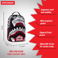 Sprayground Limited Edition Vandal Trinity Backpack For Unisex - 910B4806NSZ