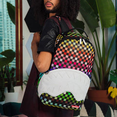 Sprayground Limited Edition Calm Check Colors DLXSV Backpack For Unisex - 910B4824NSZ