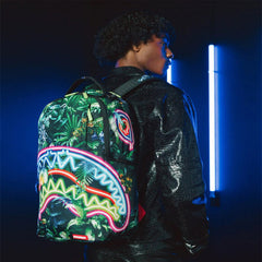 Sprayground Limited Edition Neon Shark Jungle DLXSR Backpack For Women - 910B5141NSZ