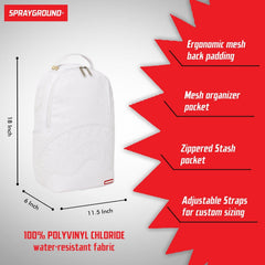 Sprayground Limited Edition White Scribble Backpack For Unisex - 910B5377NSZ