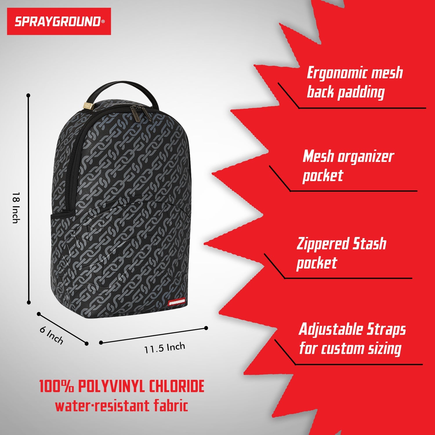 Sprayground Limited Edition Sg Chains Backpack For Unisex - 910B5381NSZ