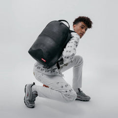 Sprayground Limited Edition Shark Central: 2.0: Black On Black DLXSV Backpack For Unisex - 910B5443NSZ