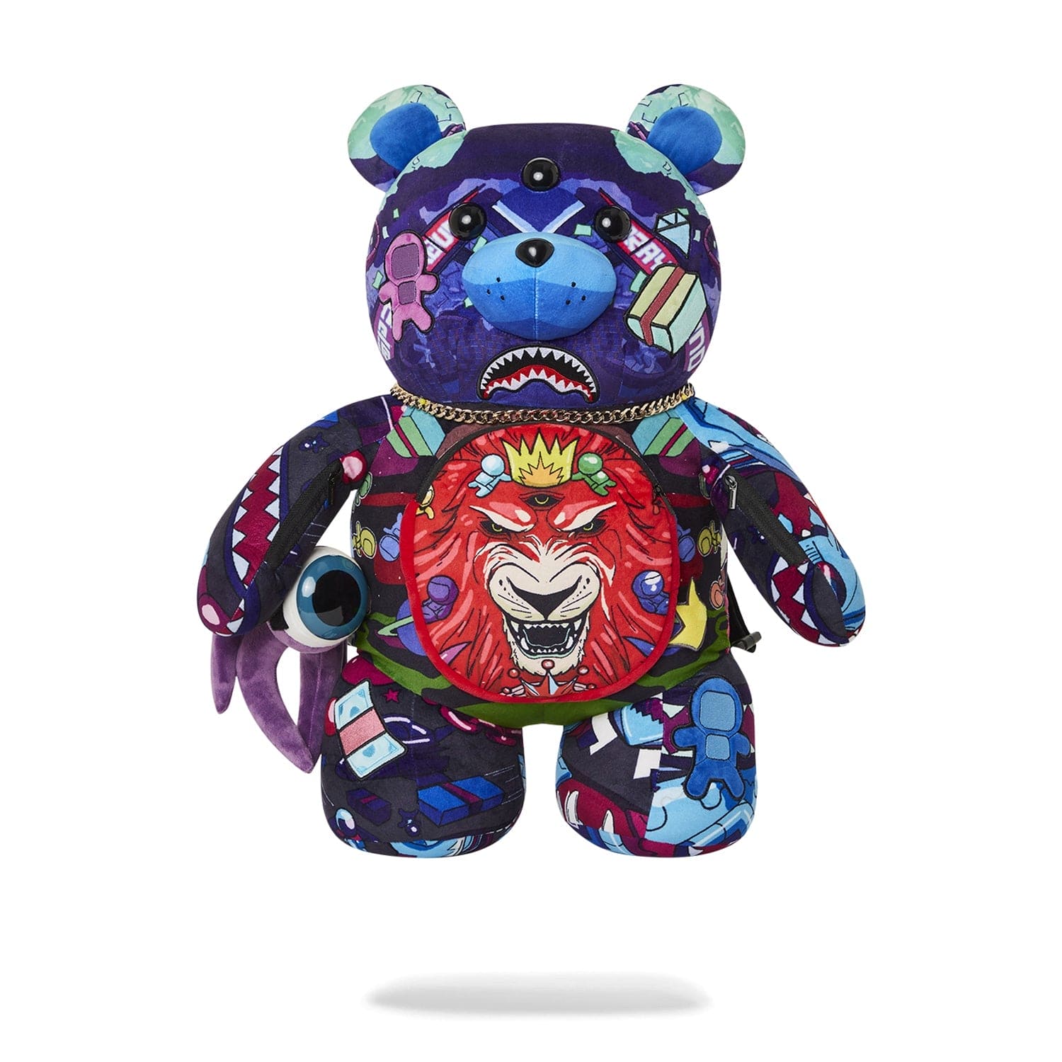 Sprayground Limited Edition Astro Psycho Bear Backpack With Monster Eye For Unisex - 910B5490NSZ
