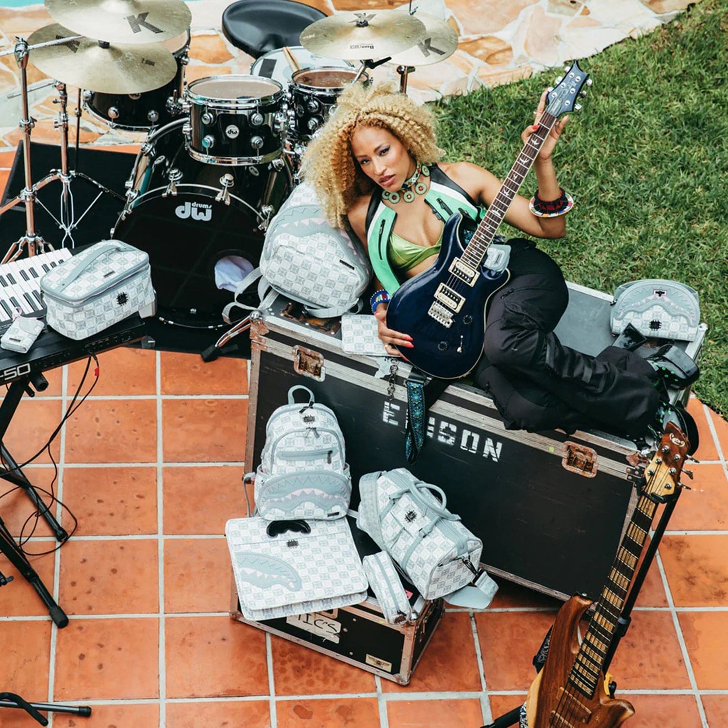 Sprayground Limited Edition Ai Stunna Cream Savage Backpack For Women - 910B5559NSZ