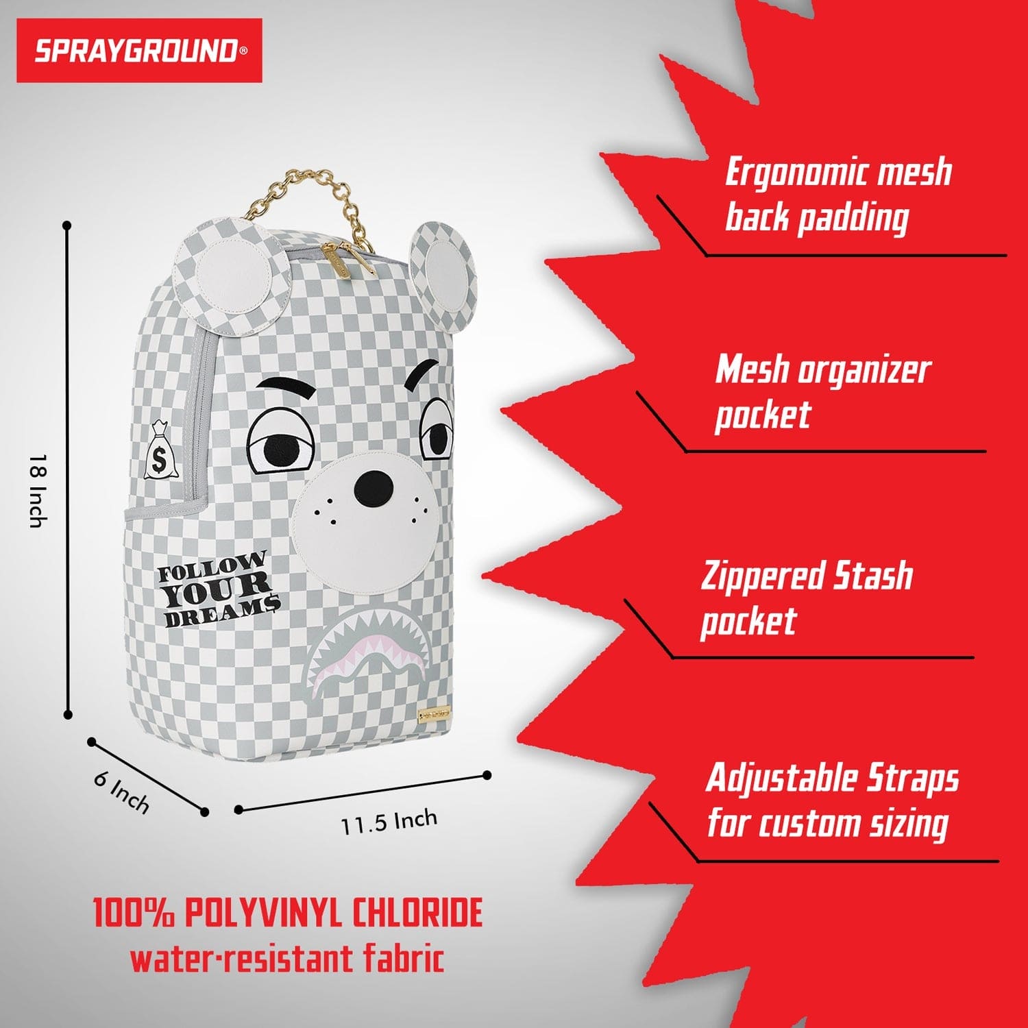 Sprayground Limited Edition Couture Bear Backpack For Unisex - 910B5681NSZ