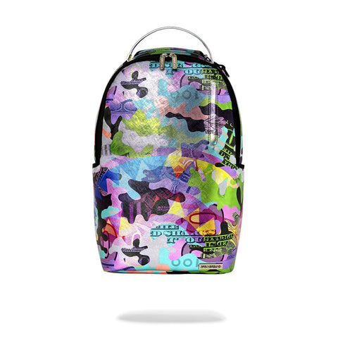 Sprayground Limited Edition Neon Money Camo Backpack For Unisex - 910B5712NSZ