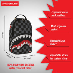 Sprayground Limited Edition Sharks In Paris Paint Grey Dlxsv Backpack For Unisex - 910B5825NSZ