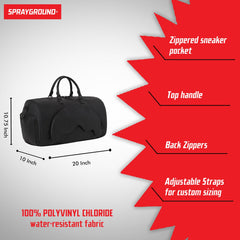 Sprayground Limited Edition Black Pvc Sharkpocket Duffle - 910D4705NSZ