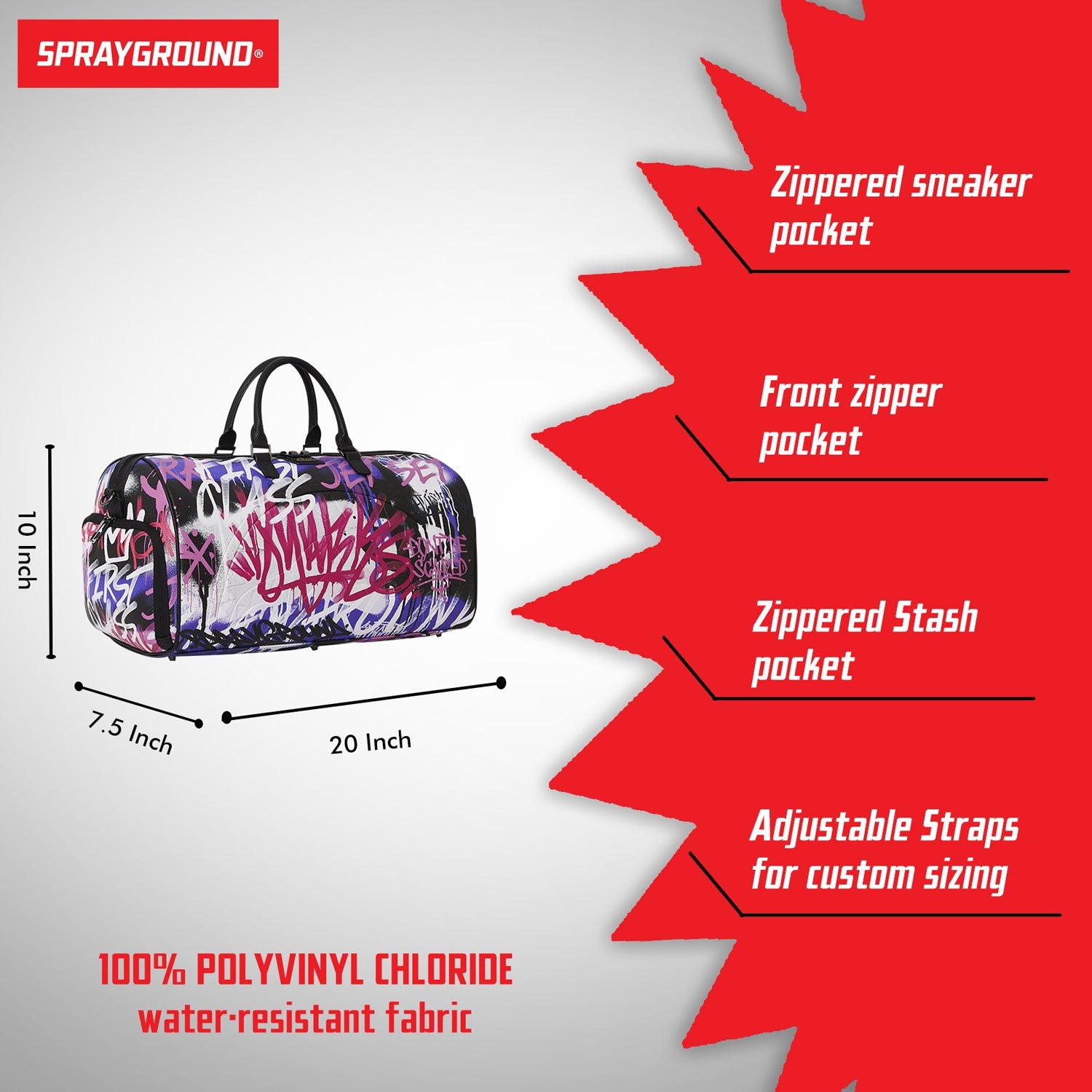 Sprayground Limited Edition Vandal Couture Duffel For Unisex - 910D5716NSZ