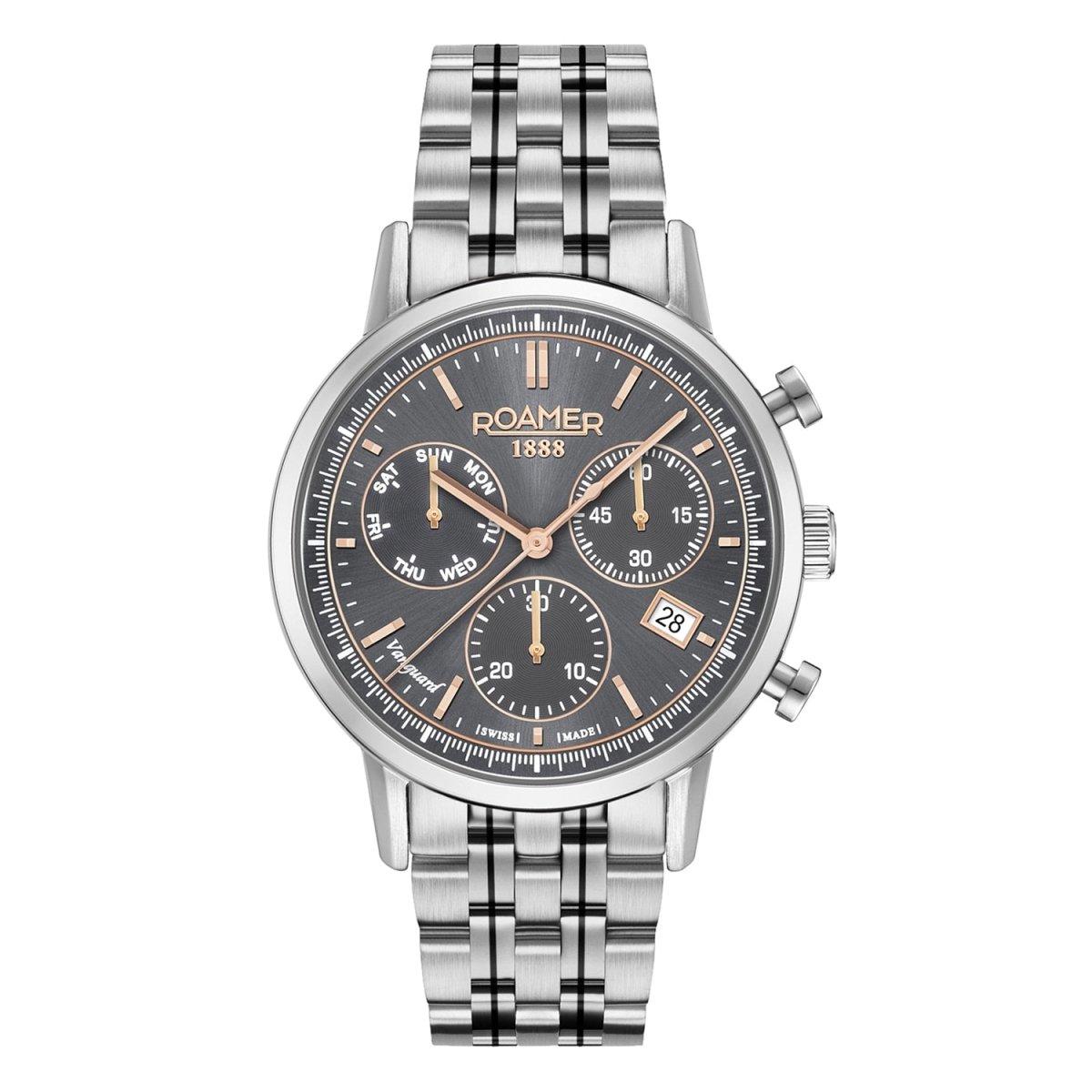 ROAMER Vanguard Chronograph Grey Round Dial Men's Watch- 975819 41 05 90