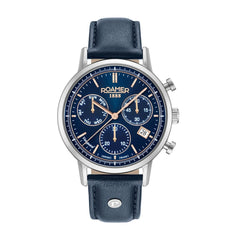 ROAMER Vanguard Chronograph Blue Round Dial Men's Watch- 975819 41 45 09