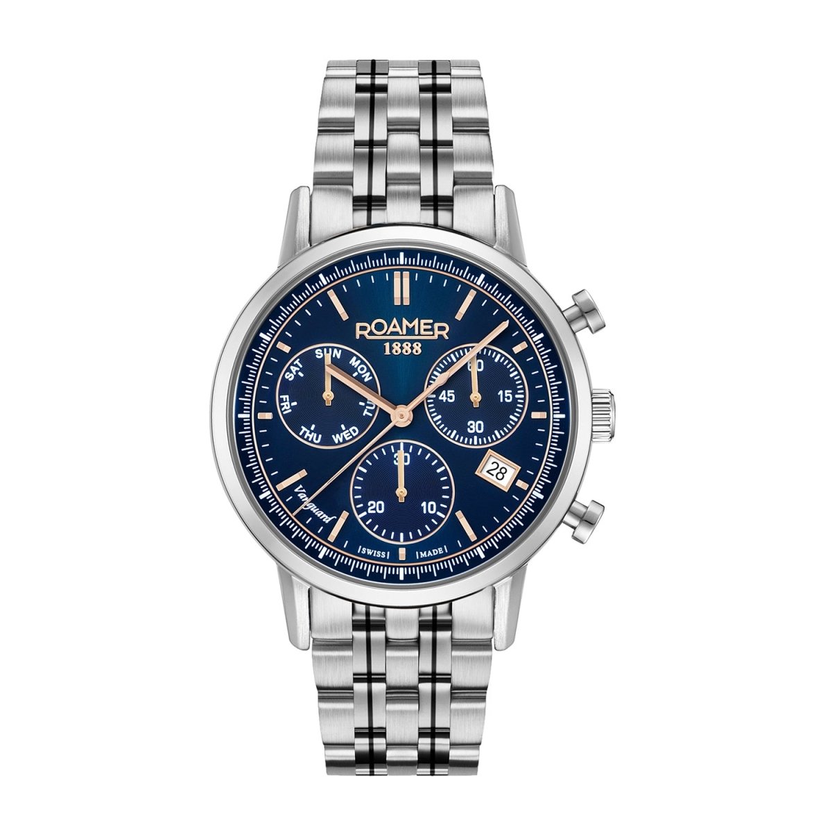 ROAMER Vanguard Chronograph Blue Round Dial Men's Watch- 975819 41 45 90
