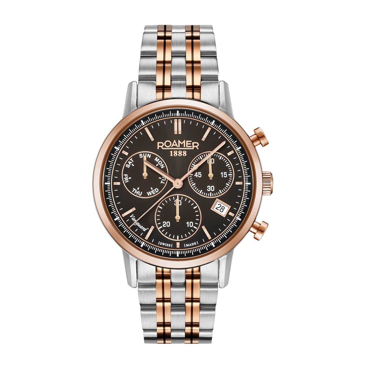 ROAMER Vanguard Chronograph Black Round Dial Men's Watch- 975819 49 55 90