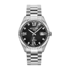 Roamer Primeline Crystal Automatic Black Round Dial Men's Watch - 981661 41 59 90